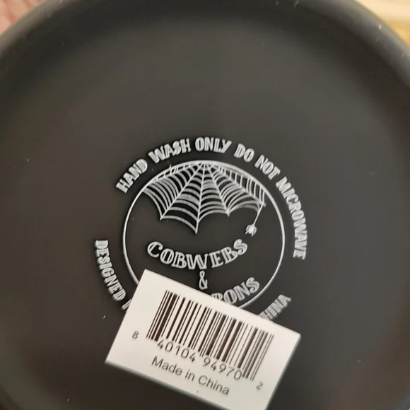 Cobwebs and Cauldrons Skull Cherry Soft Touch Halloween Mug - Picture 4 of 4